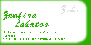 zamfira lakatos business card